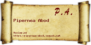 Pipernea Abod névjegykártya